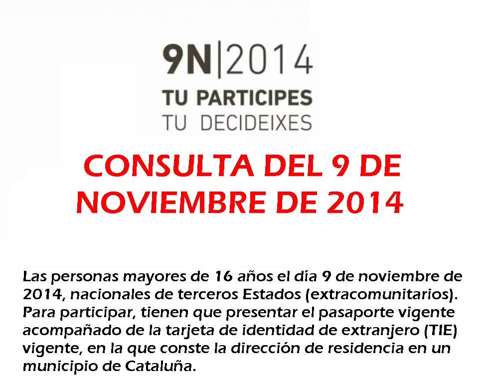 CONSULTA DEL 9 DE NOVIEMBRE DE 2014 TODOS A VOTAR!!