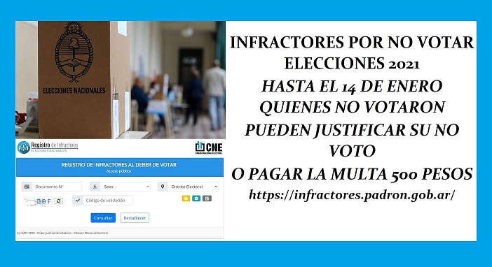 INFORMACIN OFICIAL PARA QUIENES NO VOTARON