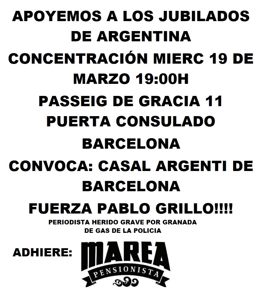 SOLIDARIDAD CON LOS JUBILADOS DE NUESTRA ARGENTINA