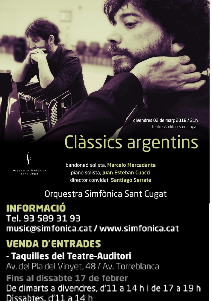 CLASICOS ARGENTINOS, TANGO SINFONICO EN SANT CUGAT DEL VALLS