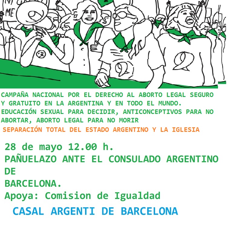 28 DE MAYO 12.00 HORAS EN BARCELONA, FRENTE AL CONSULADO, GRAN VIA Y PG DE GRACIA