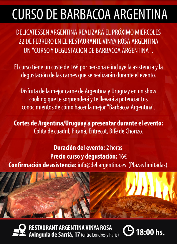 CURSO DE BARBACOA ARGENTINA Y DEGUSTACIN: 22 DE FEBRERO 2017