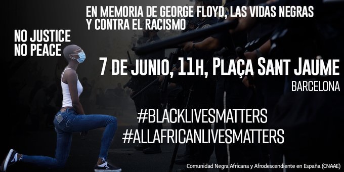 ADHESIN DEL CASAL A  LA CONCENTRACION ANTIRACISTA DEL DOMINGO 7 DE JUNIO EN PL. SANT JAUME